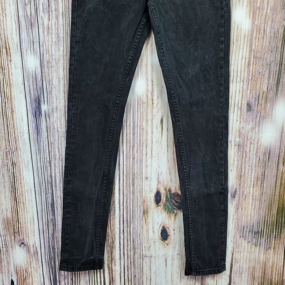 Threadbare Riley Super Skinny Black Washed Jeans - Picture 4 of 14